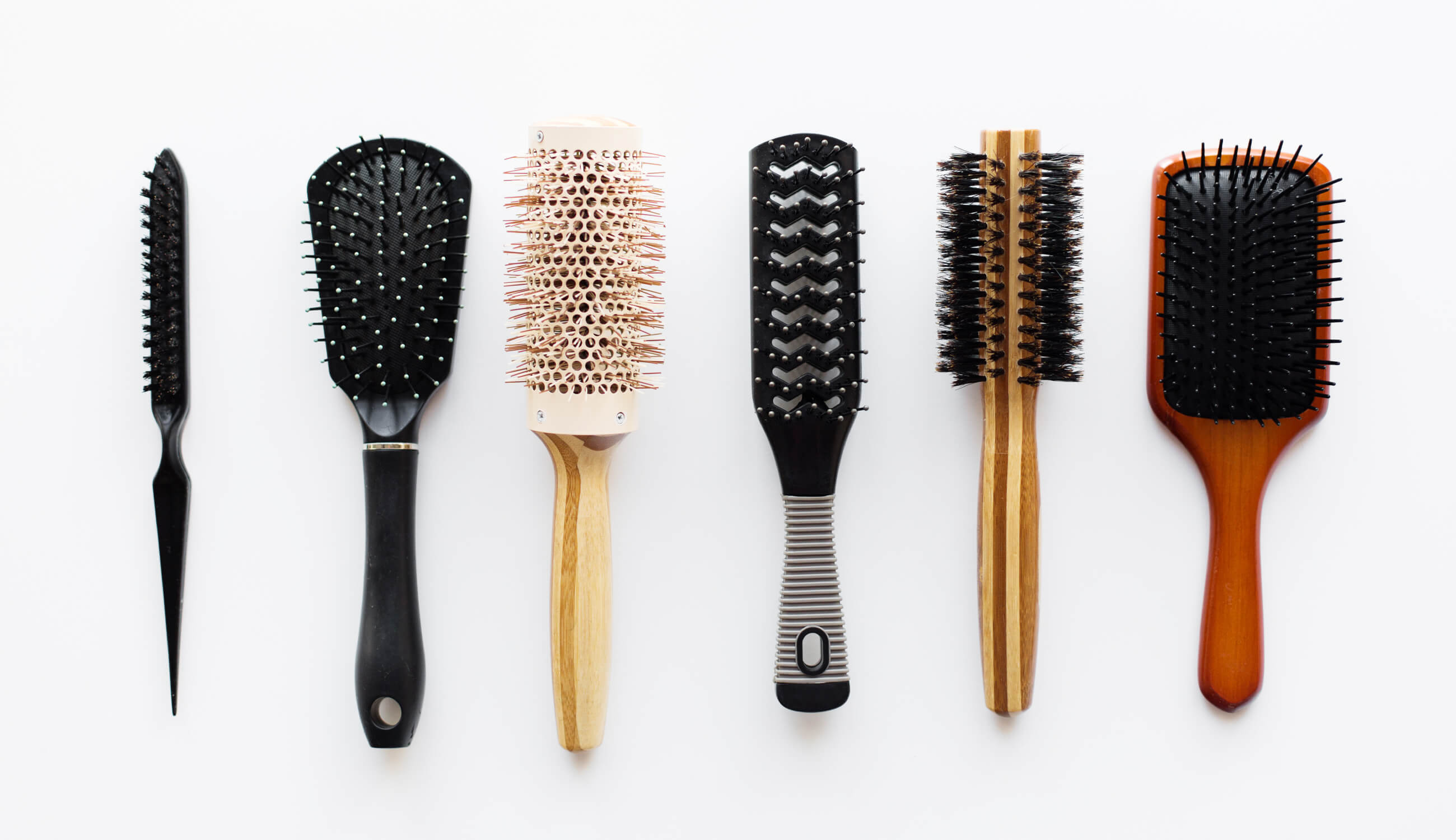 Different types of hair brushes
