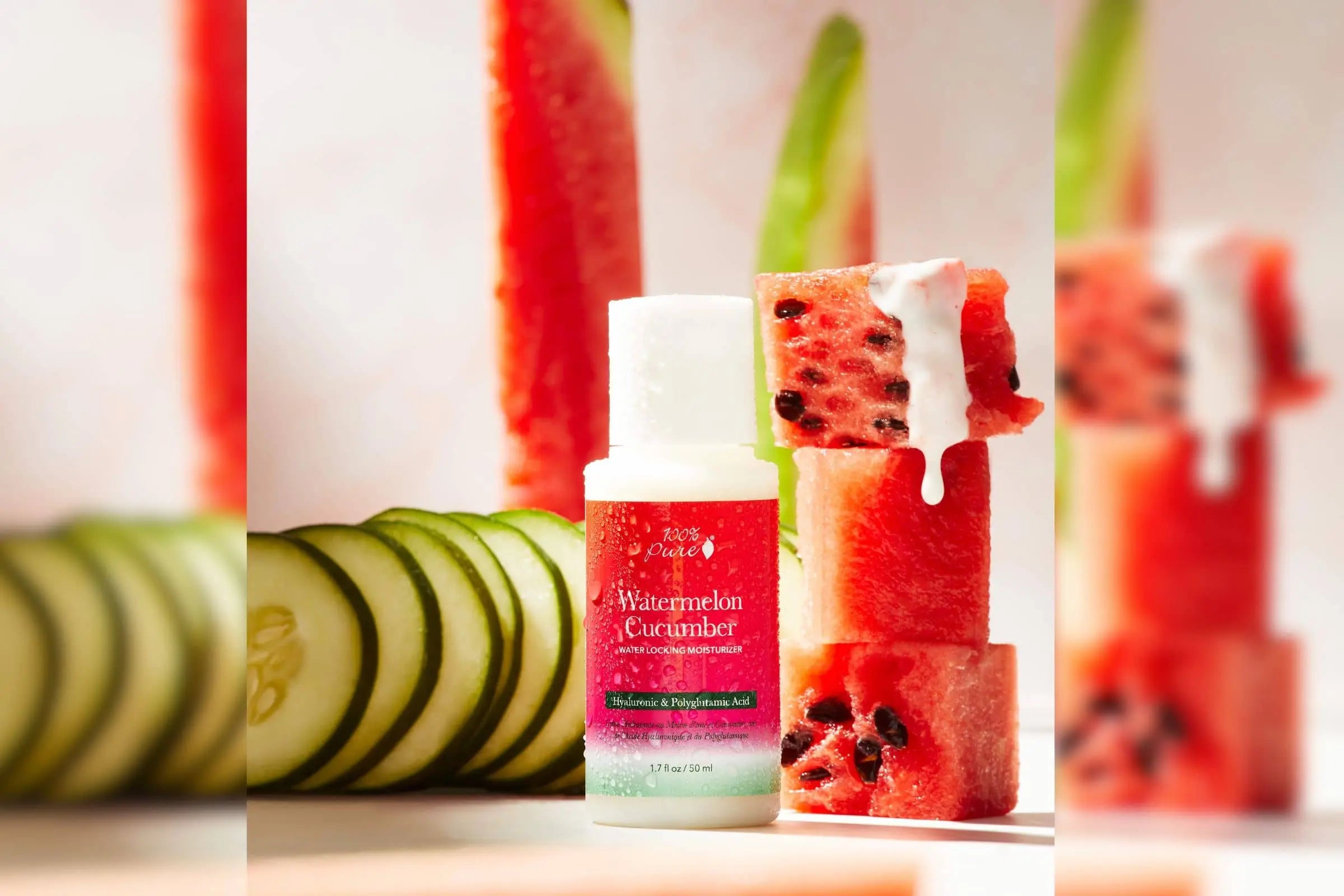 100% PURE - Say Goodbye to Dry Skin with Our Watermelon Cucumber Water Locking Moisturizer